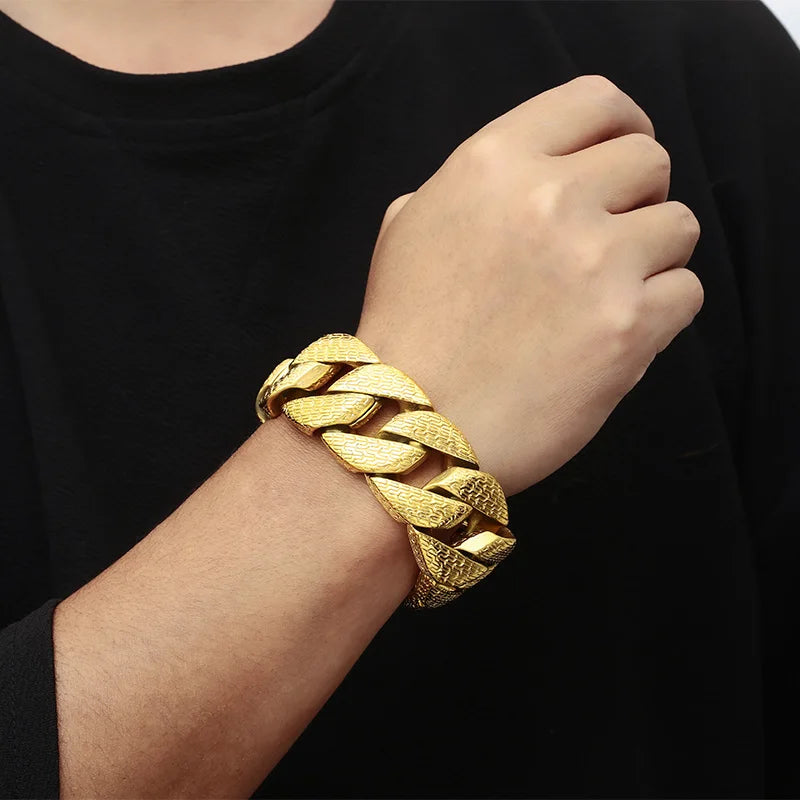 31/21MM Wide High Quality Thick Bracelet Choker Men