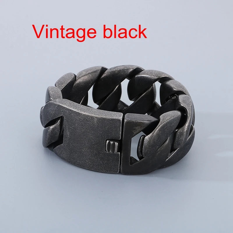 Men's 316 Stainless Steel Gold Bracelet Bangle