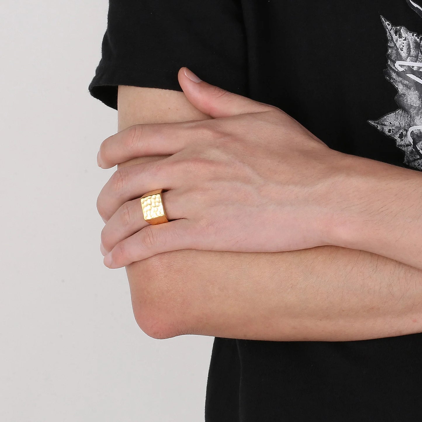 Mens Stainless Steel 316L Geometric Ring