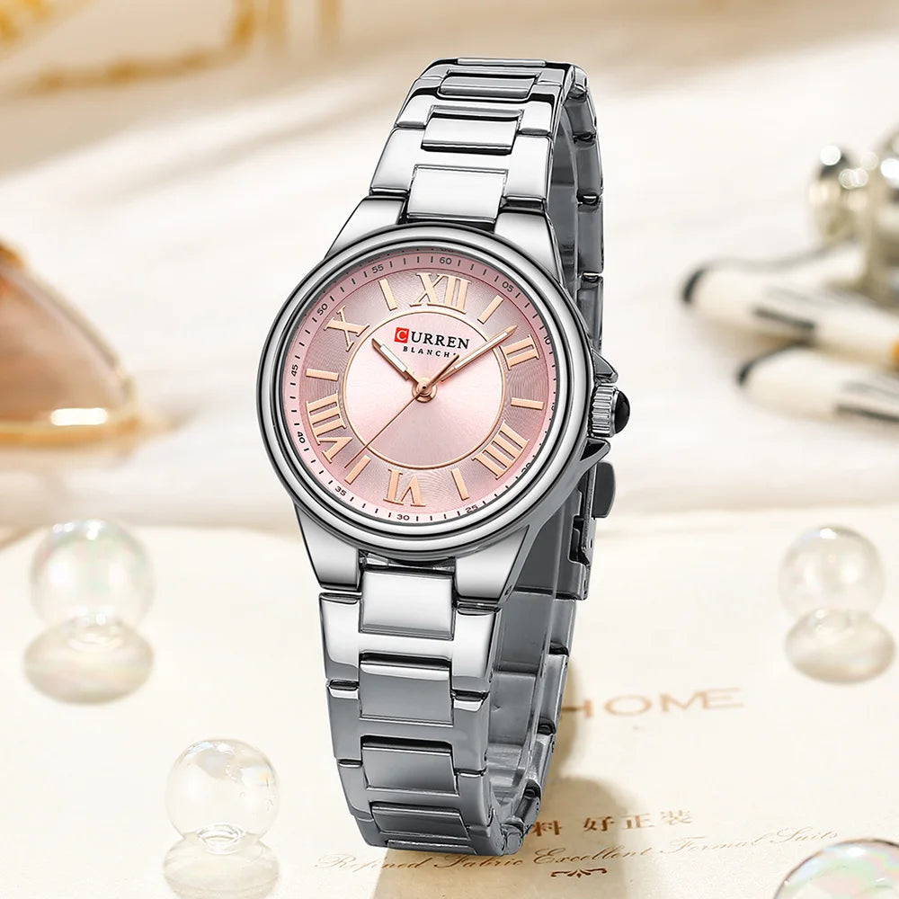Women Stainless Steel  Sports Dress Quartz Watch