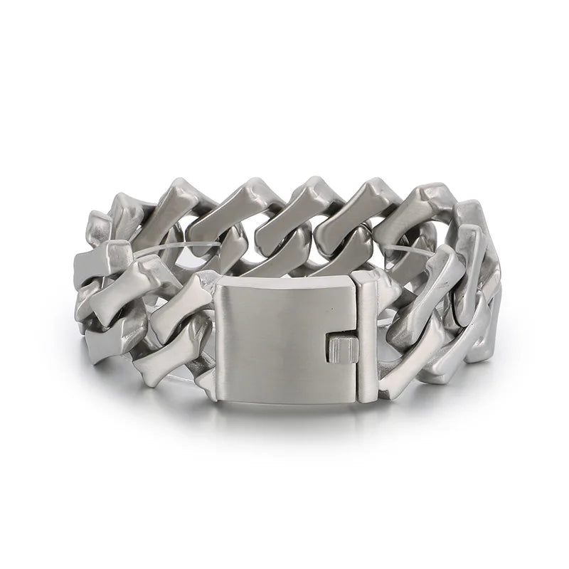 Brushed 316L Stainless Steel Bracelet Necklace For Men Women