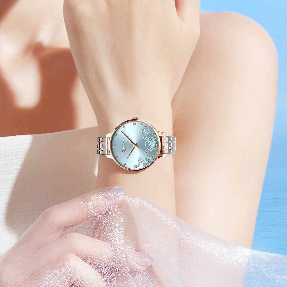 Women Stainless Steel Ultra Thin Quartz Watch