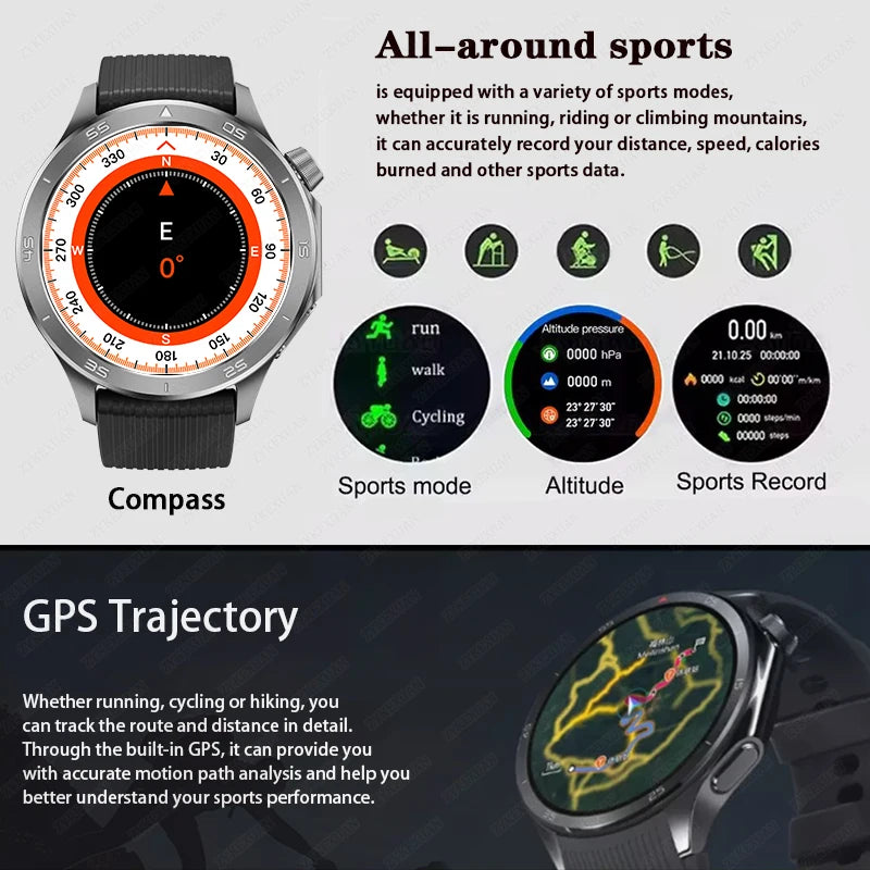 Mobile Watch Price Smart Watch Compass, Heart Rate Bluetooth