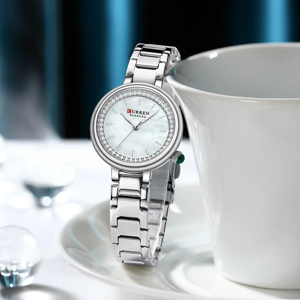 Ladies Stainless Steel Sport Dress Pink Quartz Watch