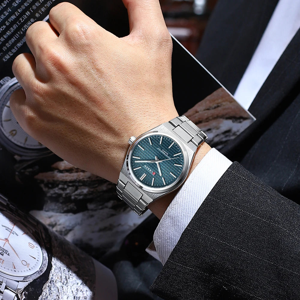 Men's  Stainless Steel  Business Quartz  Wristwatch