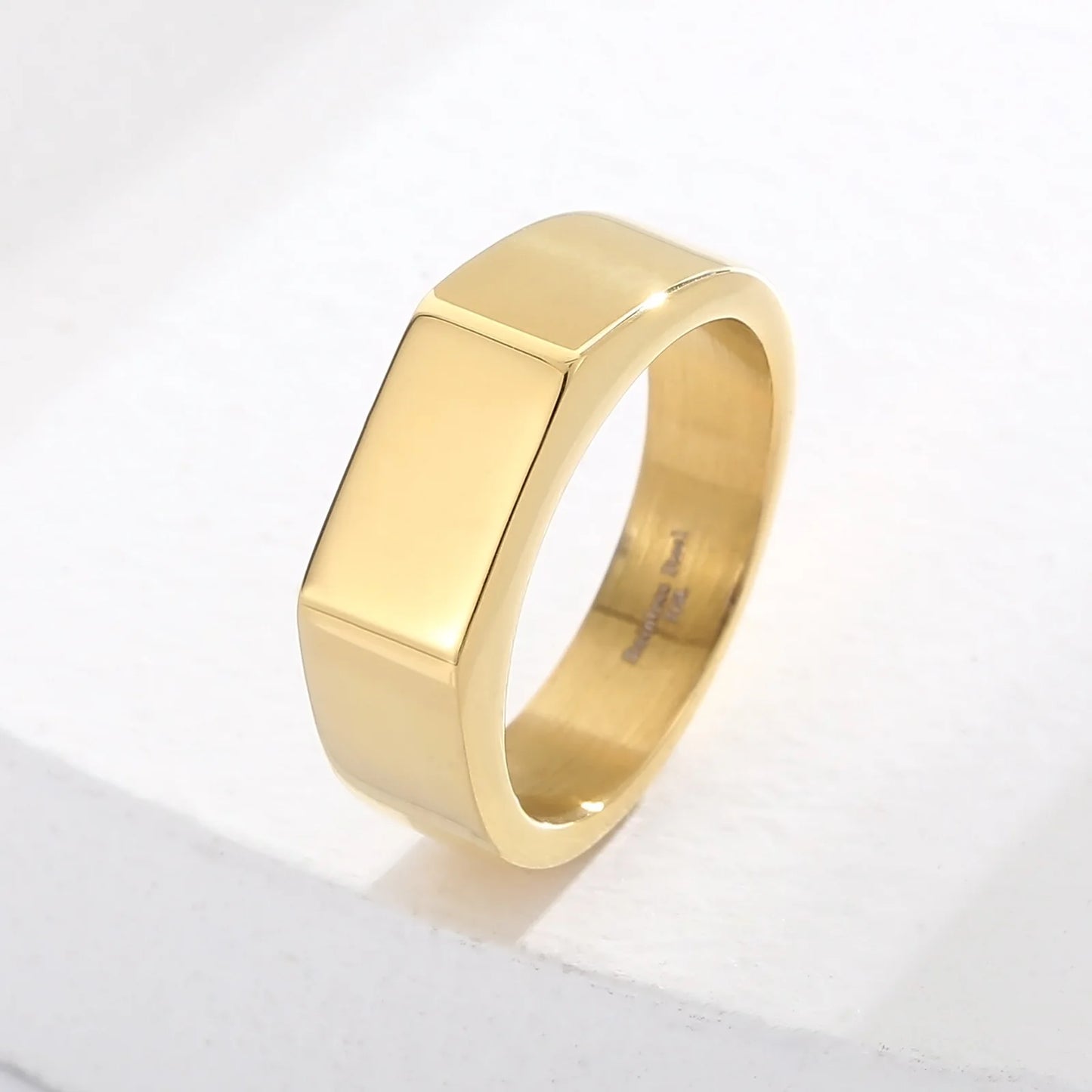 Mens Stainless Steel 316L Square Ring