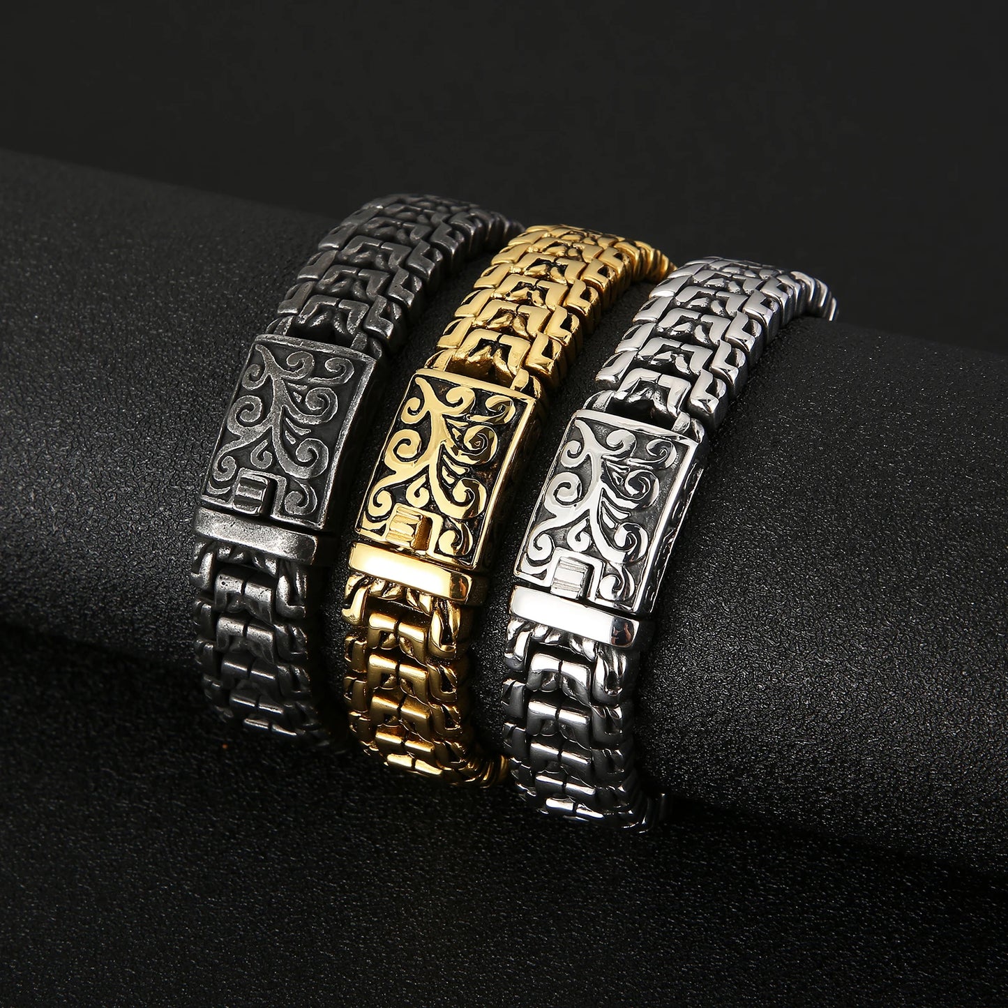 Arrow Shaped Bracelet for Men, Stainless Steel Bike Chain