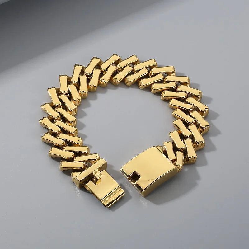 Brushed 316L Stainless Steel Bracelet Necklace For Men Women