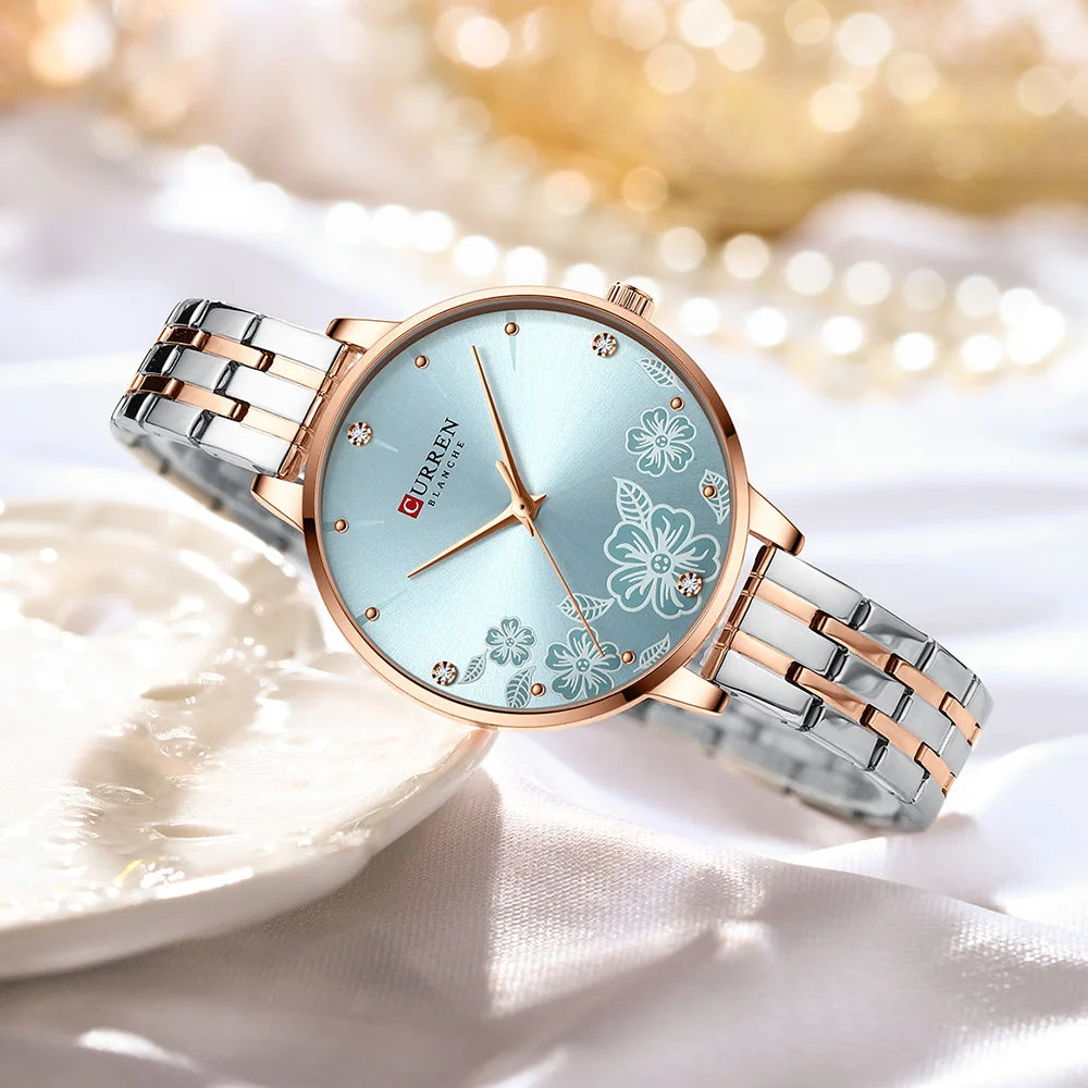 Women Stainless Steel Ultra Thin Quartz Watch