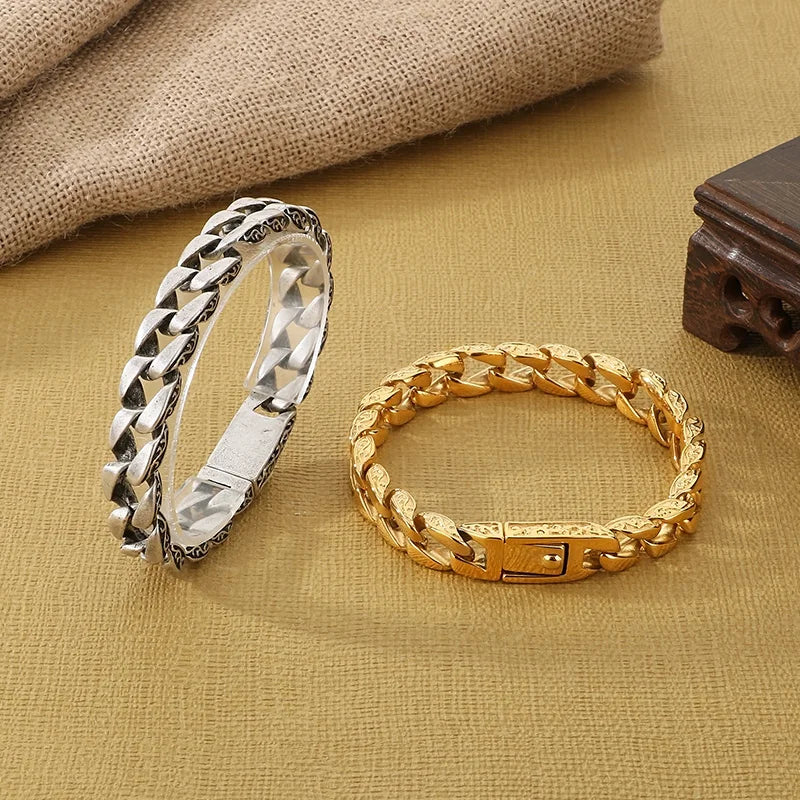 intage 316L Stainless Steel Men's Bracelet Punk Polished