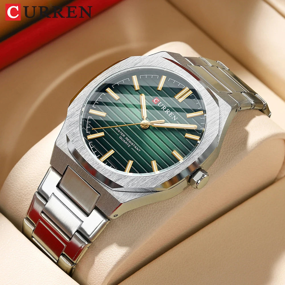 Men's  Stainless Steel Quartz Luminous Business Watch