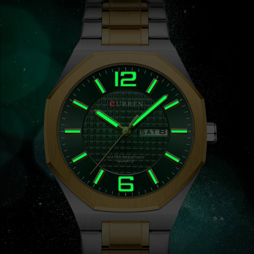 Men's Stainless Steel Business Quartz Fashion Wristwatch