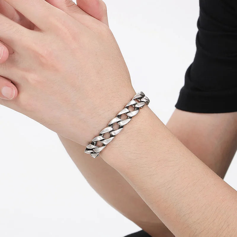 intage 316L Stainless Steel Men's Bracelet Punk Polished