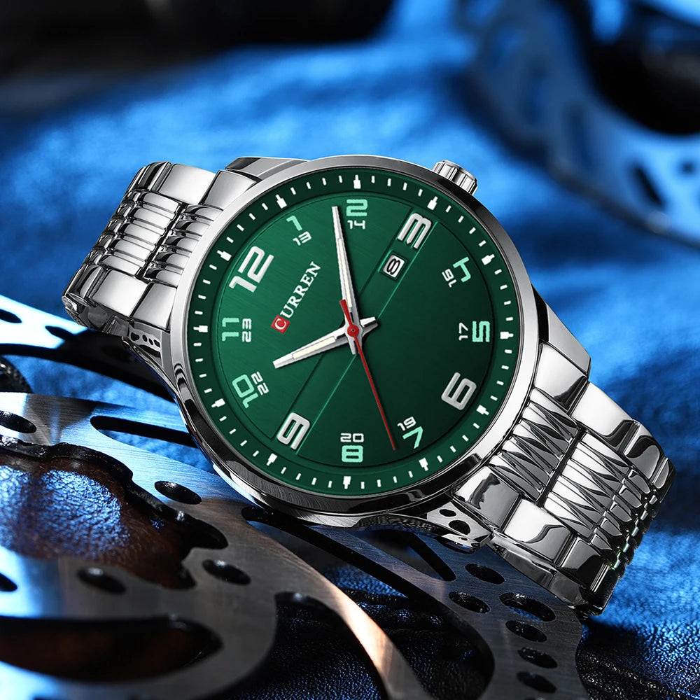 Mens Stainless Steel Quartz Luminous Watch