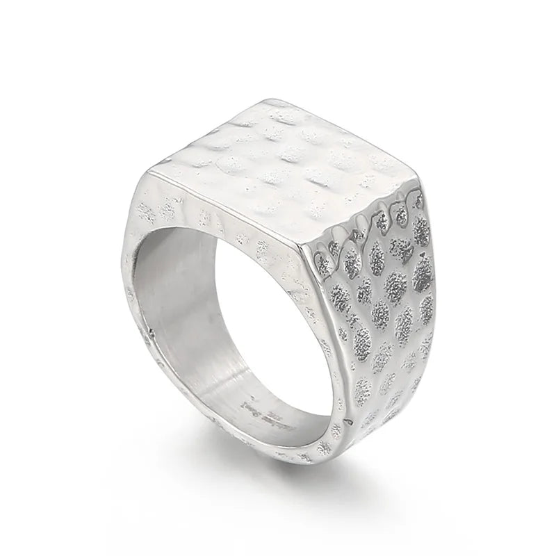 Mens Stainless Steel 316L Geometric Ring