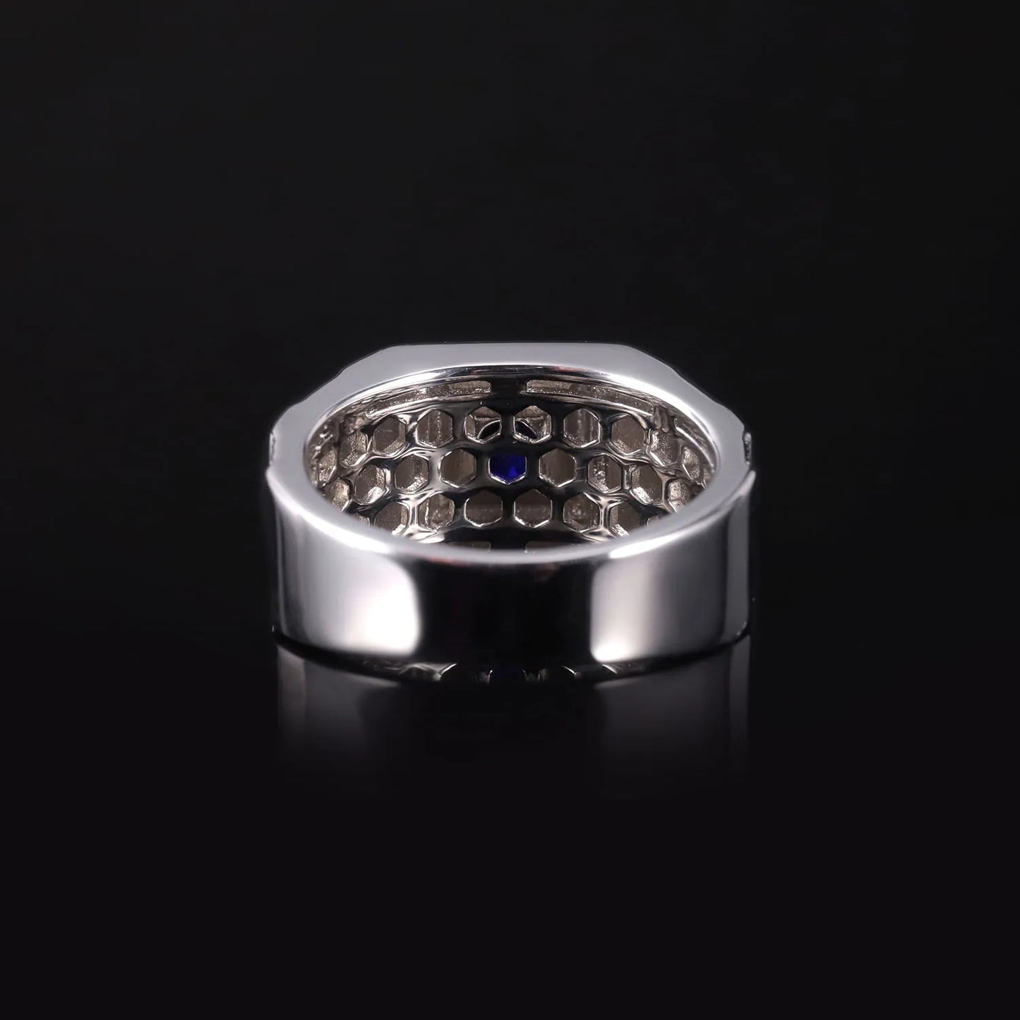 925 Sterling Silver Blue Sapphire Ring For Men
