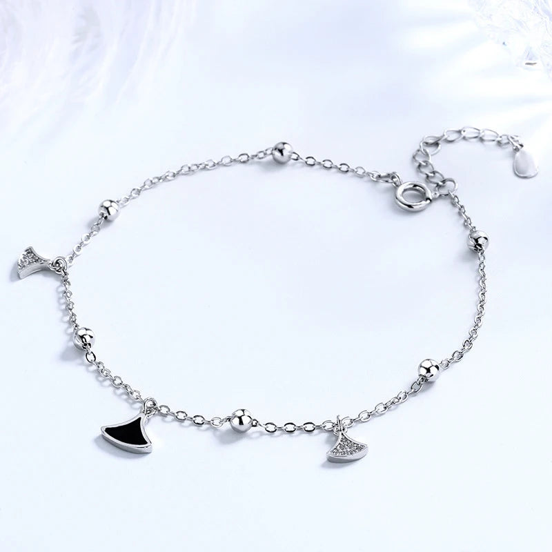 Women's 925 Sterling Silver Zircon Anklets Foot Chain