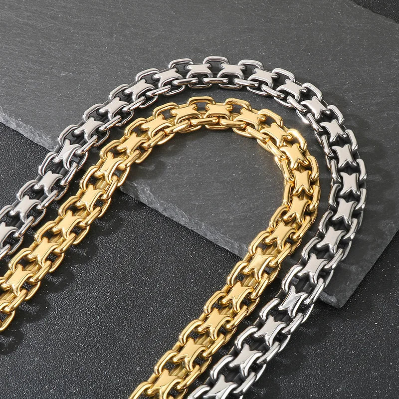 Stainless Steel Heavy Double Zero Chain Neckalce for Men