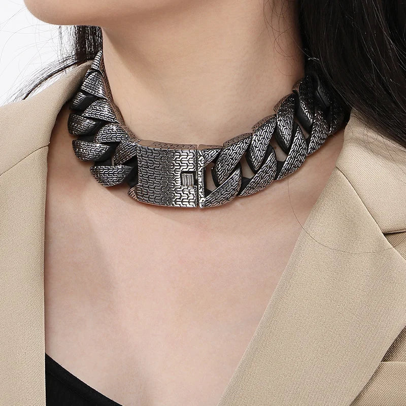 31/21MM Wide High Quality Thick Bracelet Choker Men