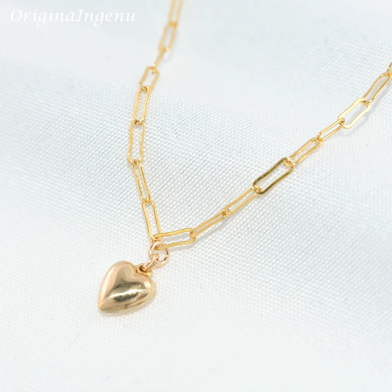 Gold Filled Heart-shaped Bracelet Handmade Anklets for Women.