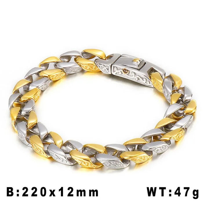intage 316L Stainless Steel Men's Bracelet Punk Polished