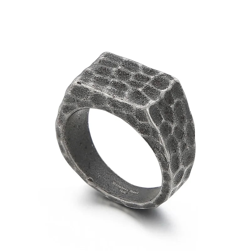 Mens Stainless Steel 316L Geometric Ring