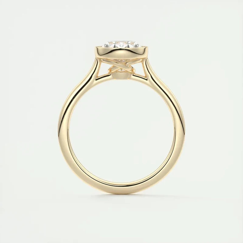 Women's Sterling Sliver Oval Cut Cubic Zirconia Ring