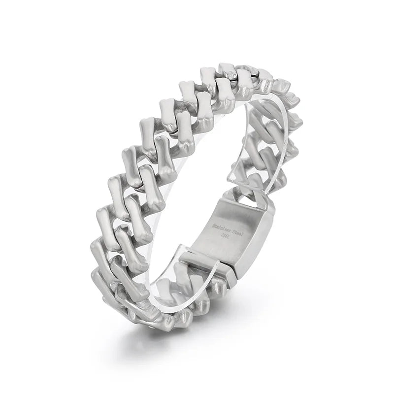 Brushed 316L Stainless Steel Bracelet Necklace For Men Women