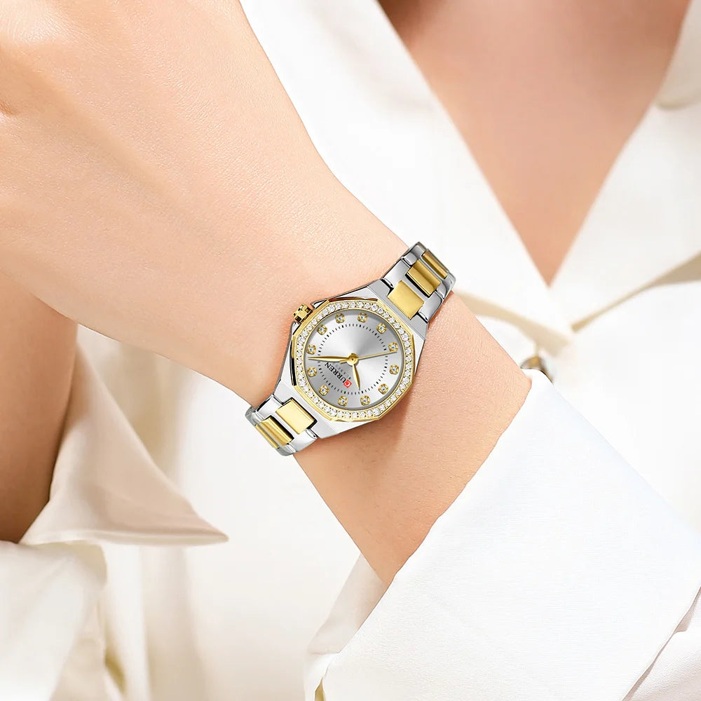 Women's  Stainless Steel Waterproof Quartz Watch