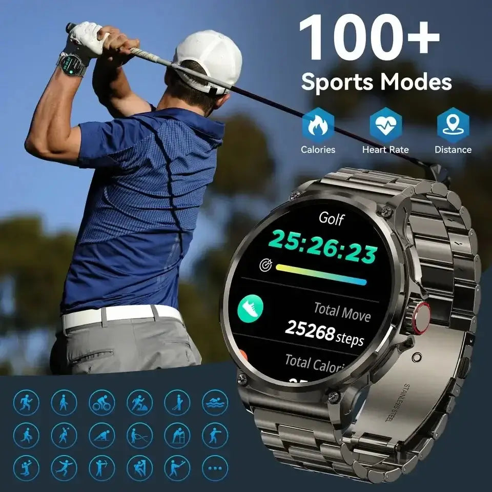 Bluetooth Call Smart Watch For Mens Fitness Tracker Heart Monitor. fashion smart Watch,Fit Bit Mens Watch,Mens Smart Watch