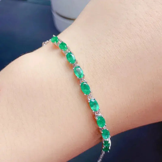 Check Out Our Mobile Watch Price, 2ct Emerald Womens Silver Braclet 3mm*5mm Silver Gold Plating.