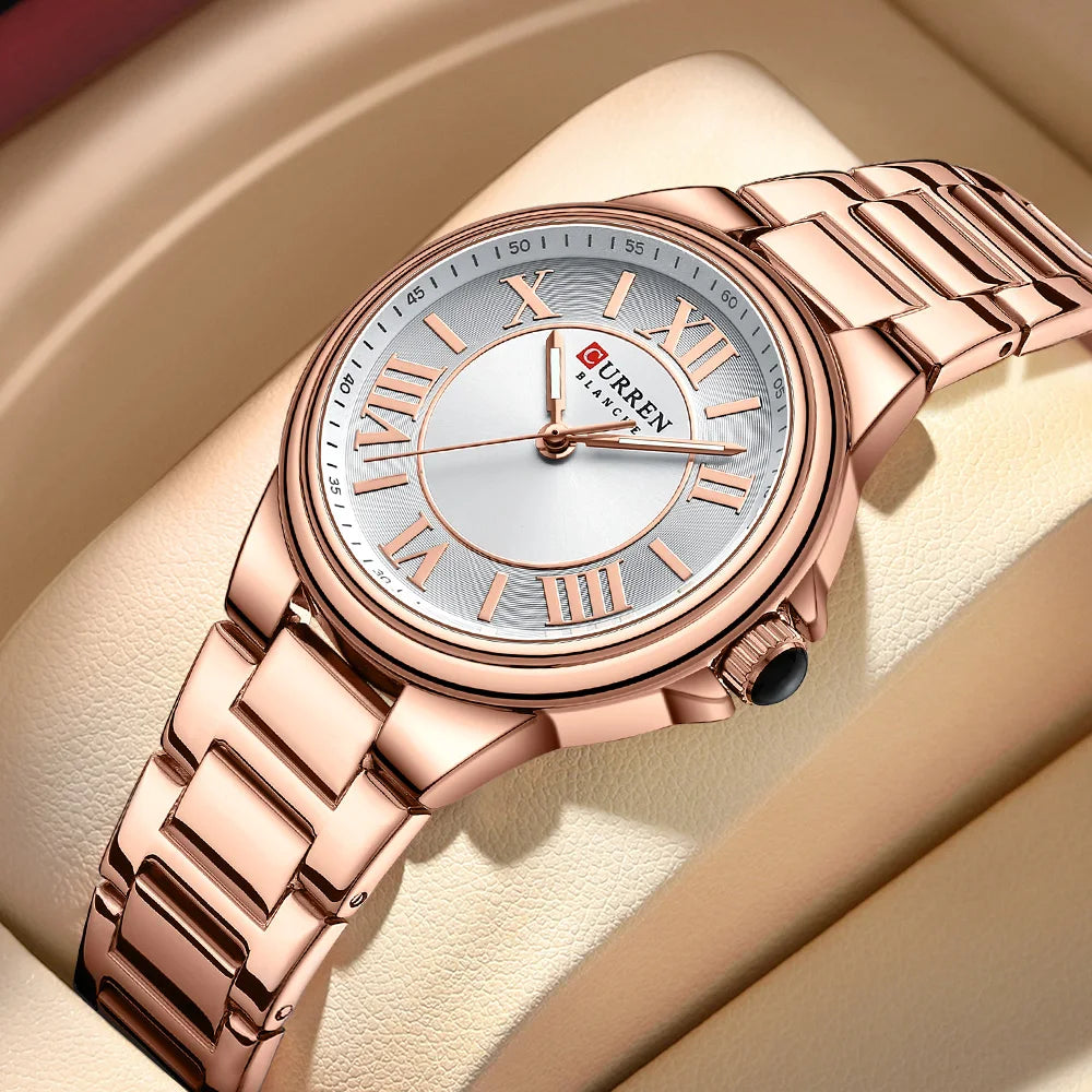 Women Stainless Steel  Sports Dress Quartz Watch