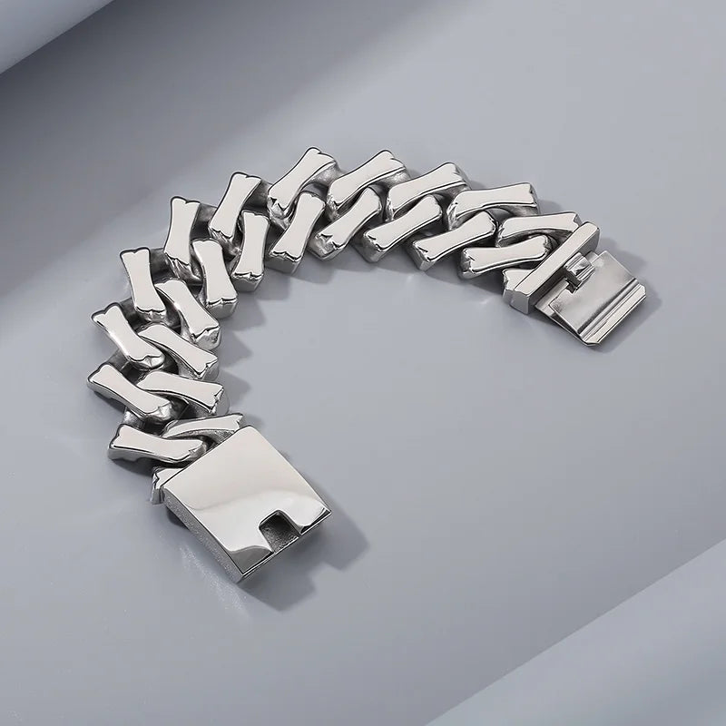 Brushed 316L Stainless Steel Bracelet Necklace For Men Women