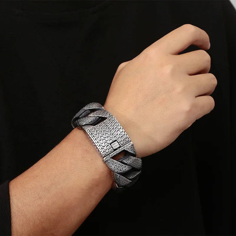 31/21MM Wide High Quality Thick Bracelet Choker Men