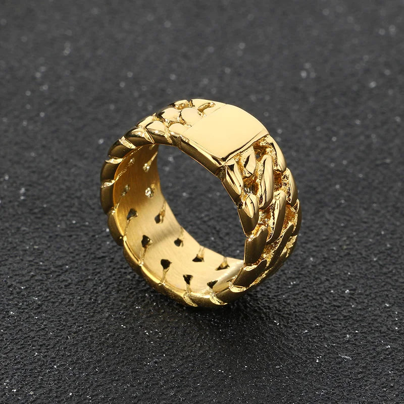 Men's Stainless Steel Ring, Support Engraved Name Service