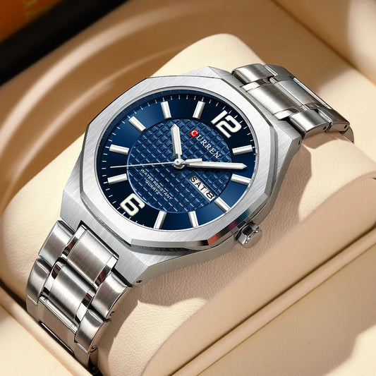 Men's Stainless Steel Business Quartz Fashion Wristwatch