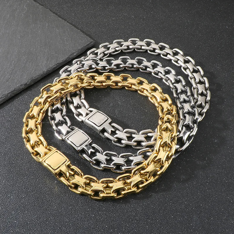 Stainless Steel Heavy Double Zero Chain Neckalce for Men