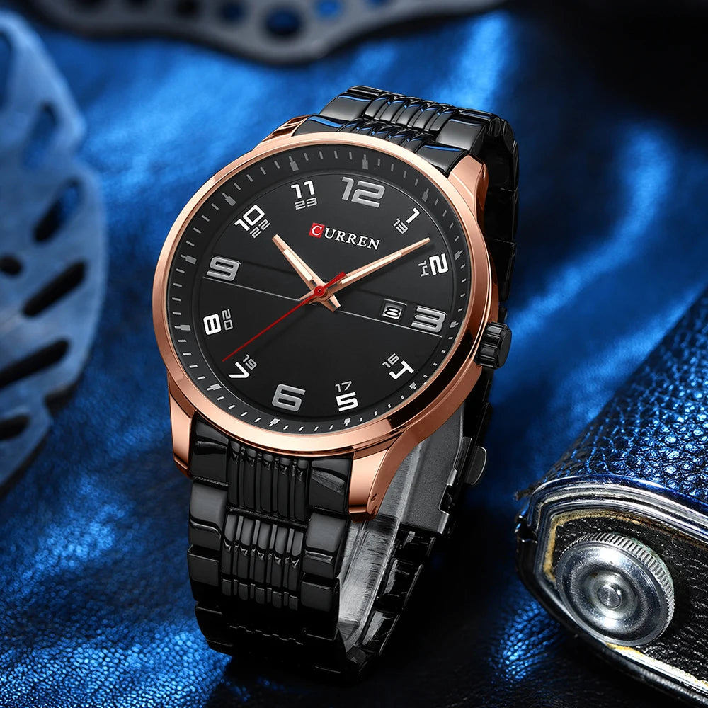 Mens Stainless Steel Quartz Luminous Watch