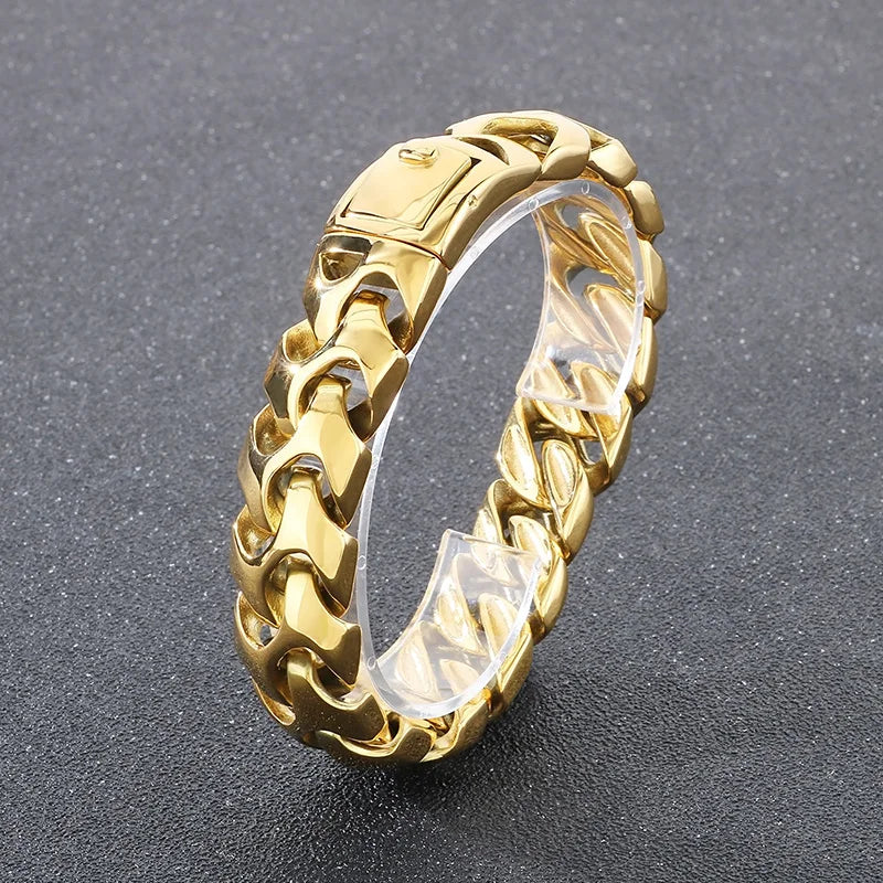 Men's Arrow Shaped Bracelets Stainless Steel Bike Chain