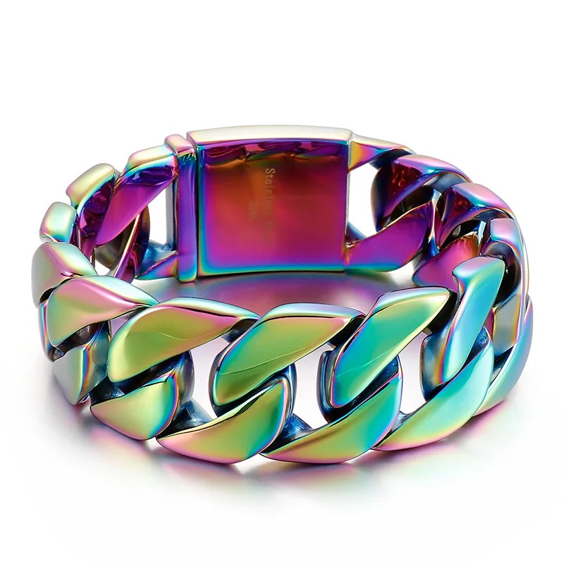 Men's 316 Stainless Steel Gold Bracelet Bangle