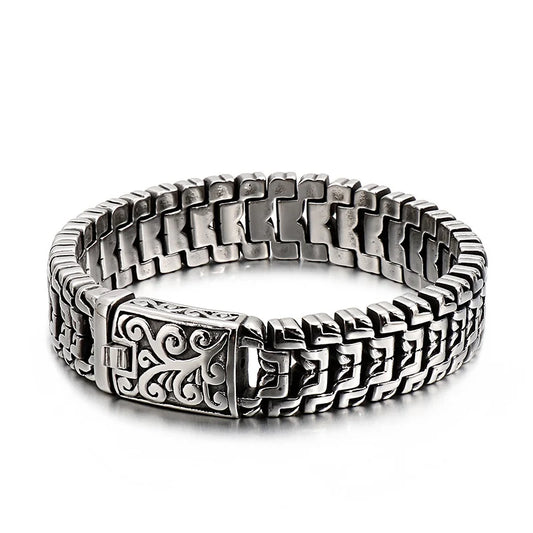 Arrow Shaped Bracelet for Men, Stainless Steel Bike Chain