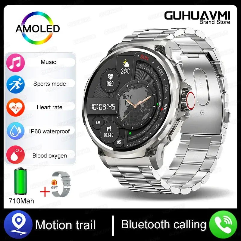 Bluetooth Call Smart Watch For Mens Fitness Tracker Heart Monitor. fashion smart Watch,Fit Bit Mens Watch,Mens Smart Watch