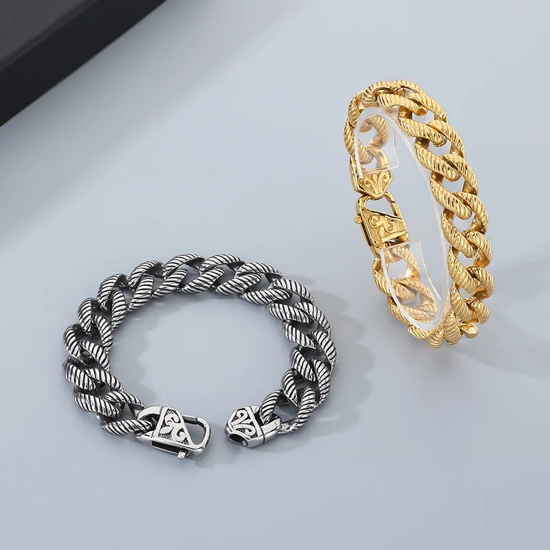 Twisted Stainless Steel Necklace for Men