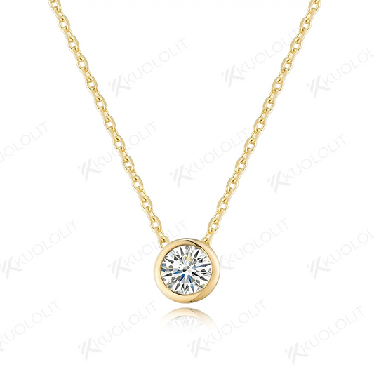 Lab Grown Diamond Necklaces Solid 18K 14K 10K Pendant for Women.