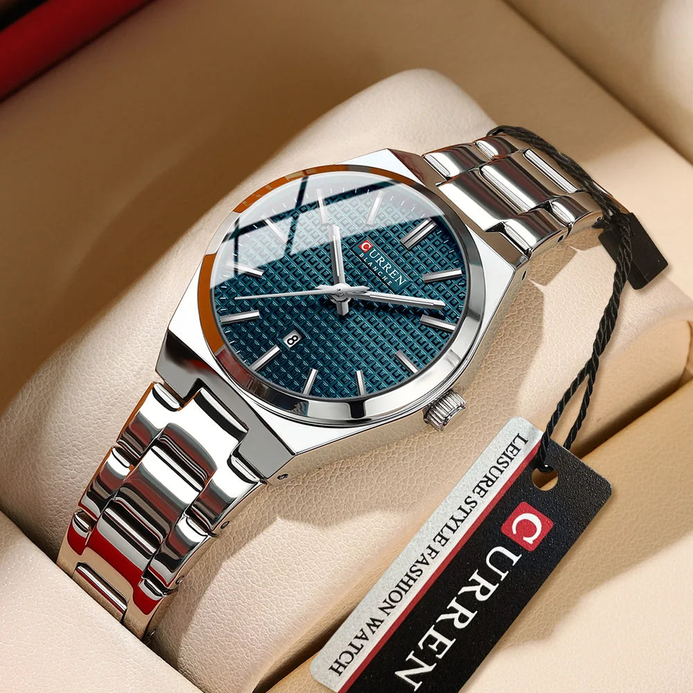 Womens  Stainless Steel Small Dial Quartz Watch