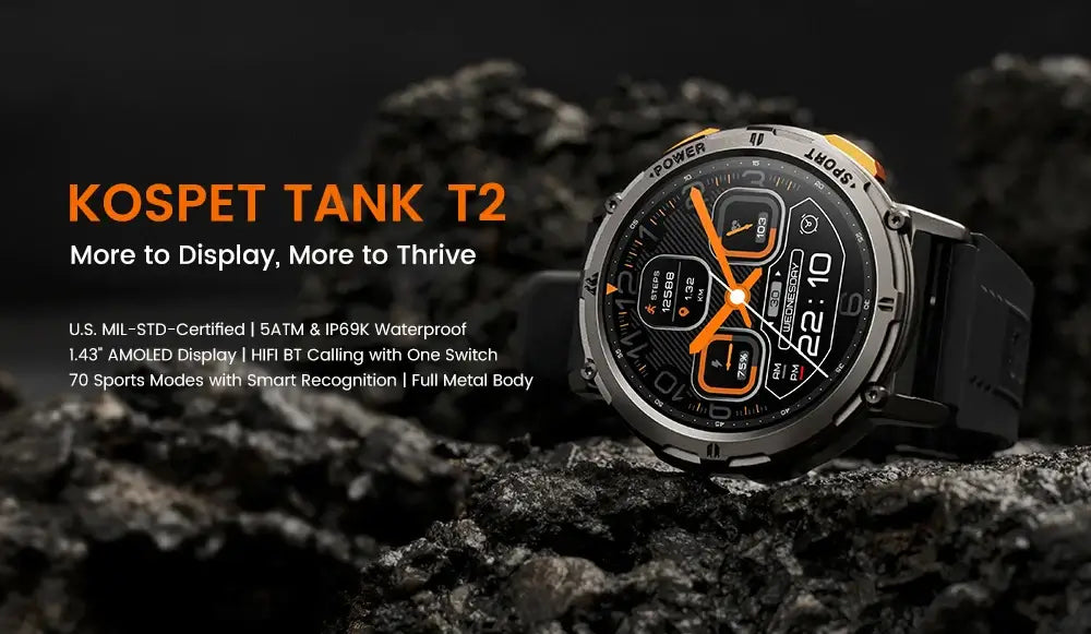 TANK T2 Military Ultra Smart Watch, Men & Women Smart Watch Fitness. fashion smart Watch,Mens Smart Watch