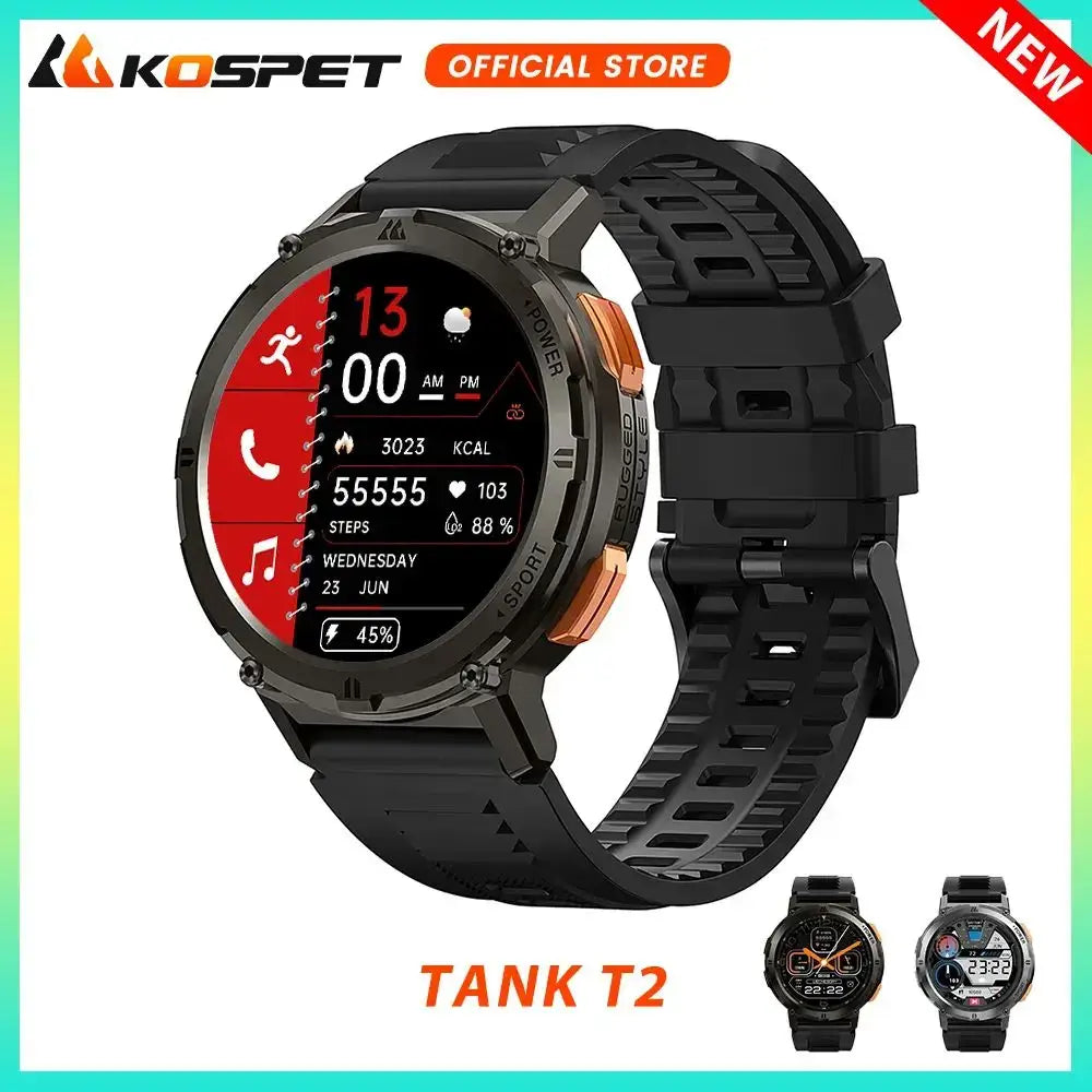 TANK T2 Military Ultra Smart Watch, Men & Women Smart Watch Fitness. fashion smart Watch,Mens Smart Watch