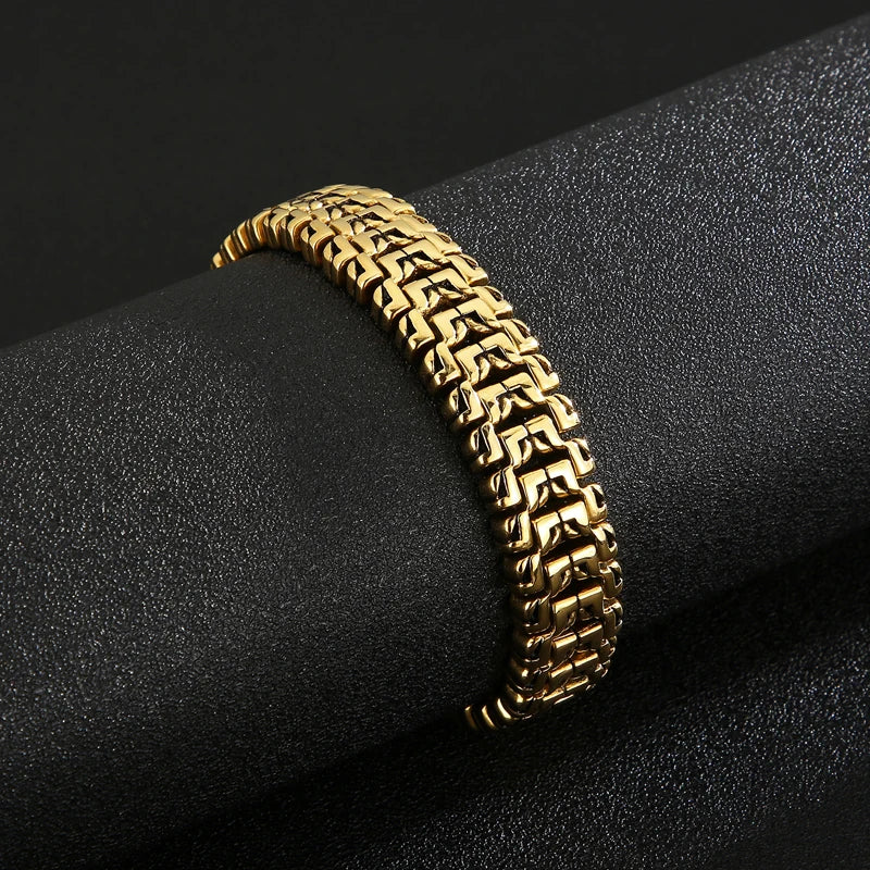 Arrow Shaped Bracelet for Men, Stainless Steel Bike Chain