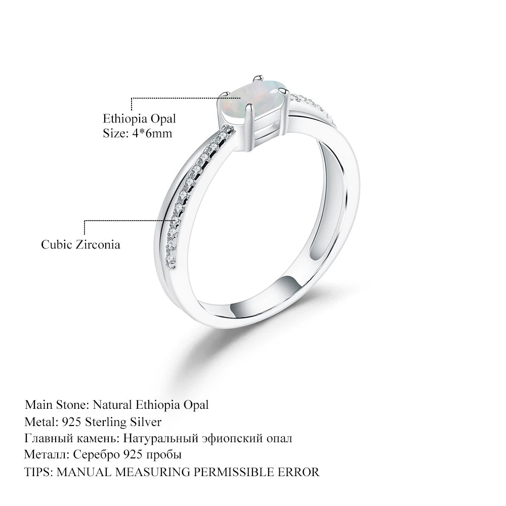 Women Infinity Genuine Oval Topaz Garnet Amethyst Opal Ring