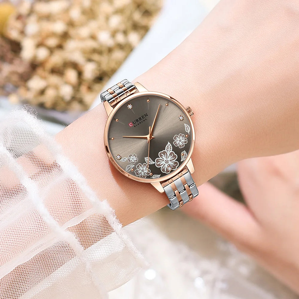 Women Stainless Steel Ultra Thin Quartz Watch